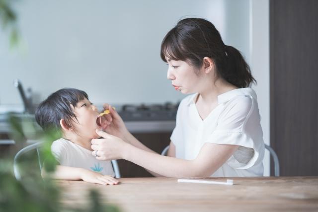 親子　歯磨き